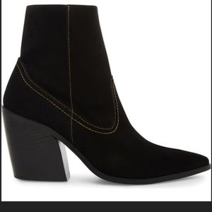 Steven Gino By Steve Madden black suede booties